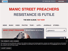 Tablet Screenshot of manicstreetpreachers.com